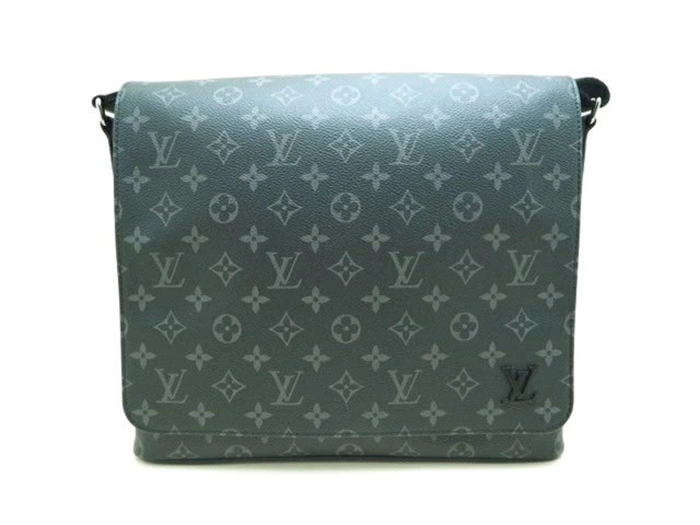 LOUIS VUITTON District Shoulder Bag Monogram Eclipse Black